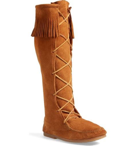 minnetonka moccasin knee high boots